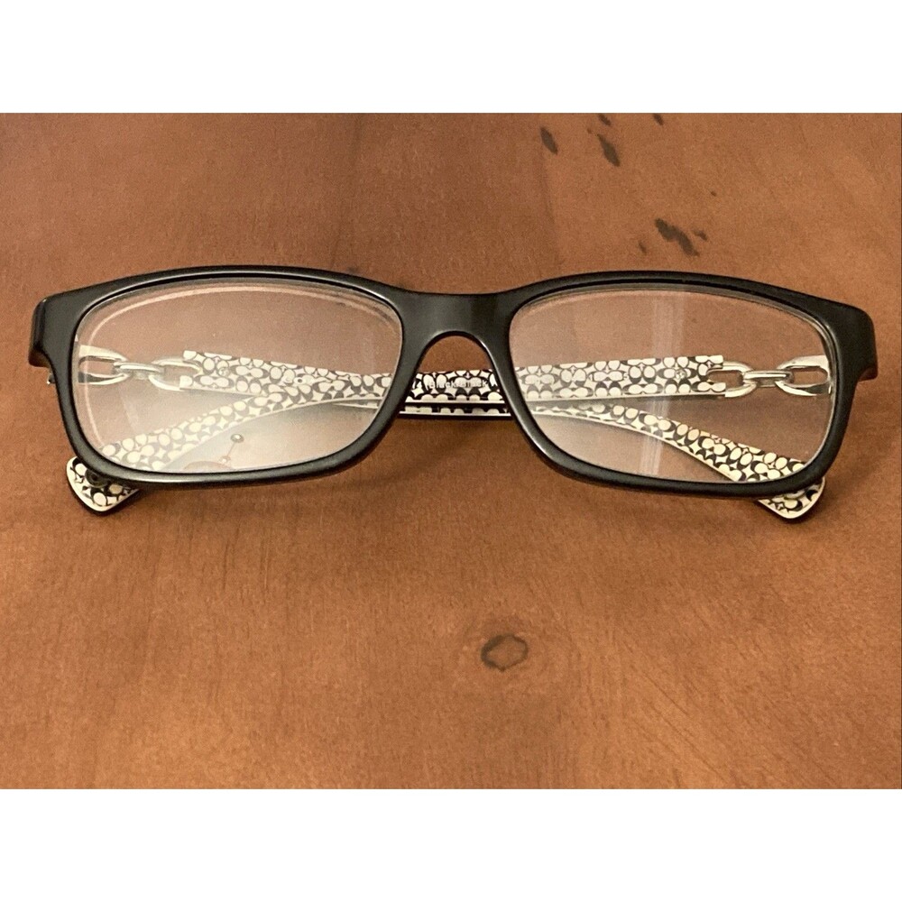 Coach Eyeglasses HC 6052 Fannie 5214 Black/Black White Sig C  54-16-135 FRAMES
